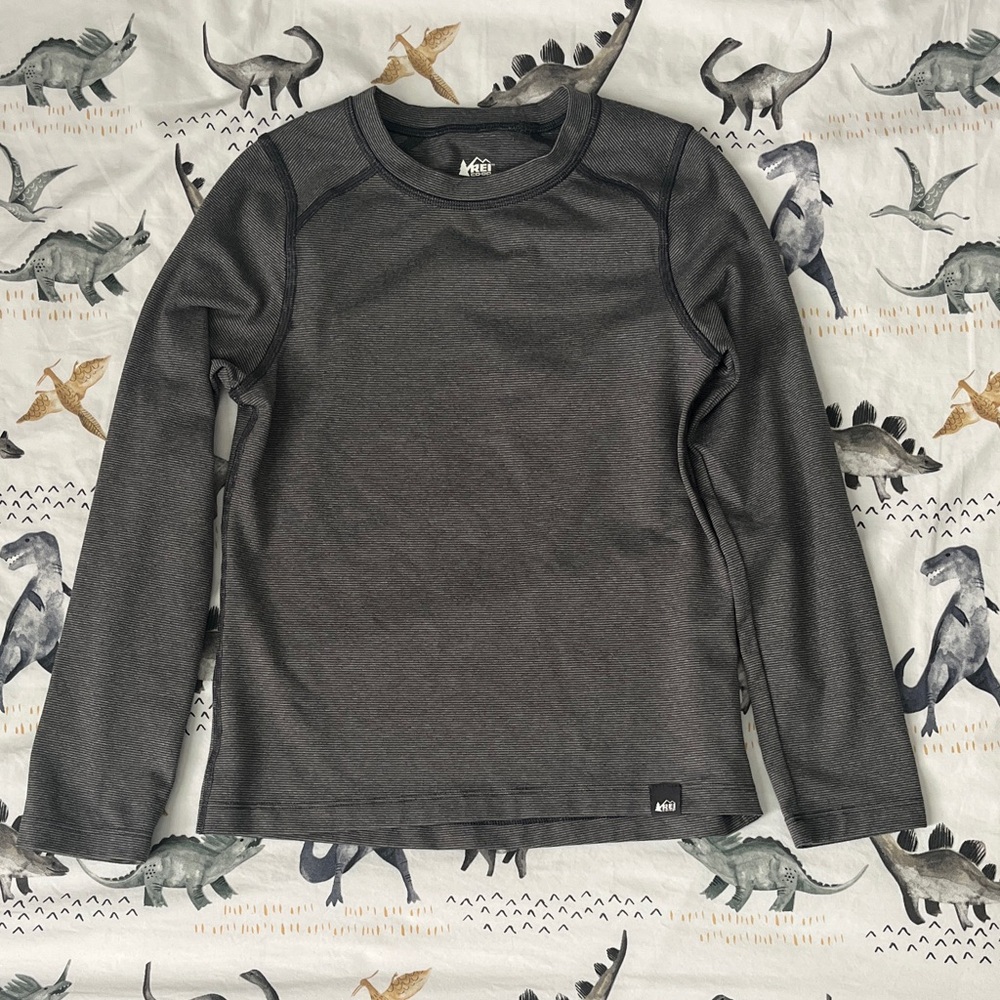 REI Charcoal Long Sleeve Kids Tee